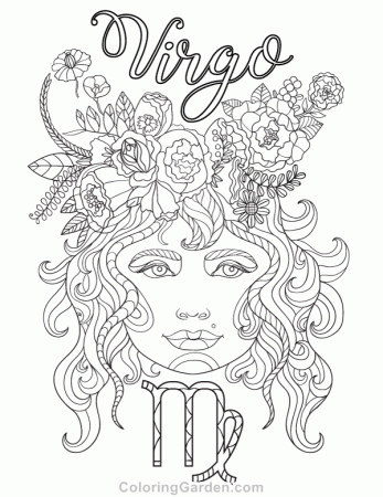 Virgo Adult Coloring Page