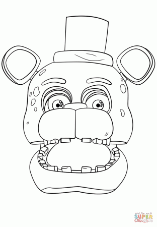 FNaF Freddy Portrait coloring page | Free Printable Coloring Pages