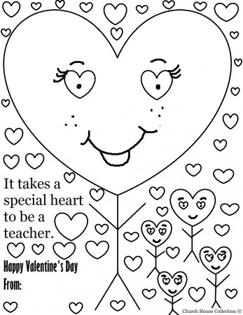 Teacher Valentine's Day Coloring Pages - Get Coloring Pages