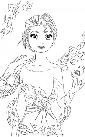 Elsa Coloring pages - Elsa from Frozen 2 – Cristina is Painting