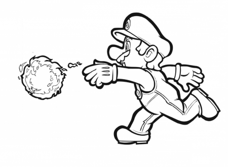 fire Mario coloring pages