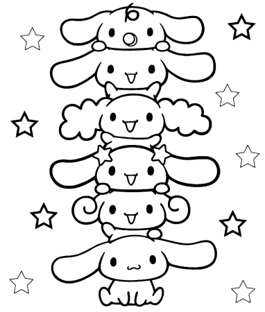 Cinnamoroll from Sanrio Coloring Pages - Cinnamoroll Coloring Pages - Coloring  Pages For Kids And Adults