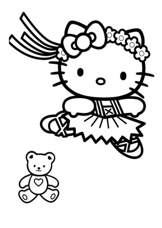 Hello Kitty coloring pages to download - Hello Kitty Kids Coloring Pages
