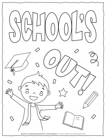 School's Out: Free End of School Year Coloring Page for Kids