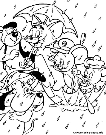 Print tom and jerry in a rainy day b9ff Coloring pages