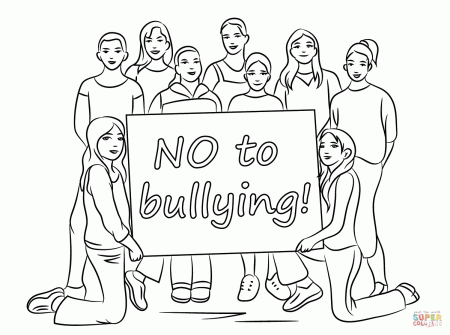 Bullying coloring page | Free Printable Coloring Pages