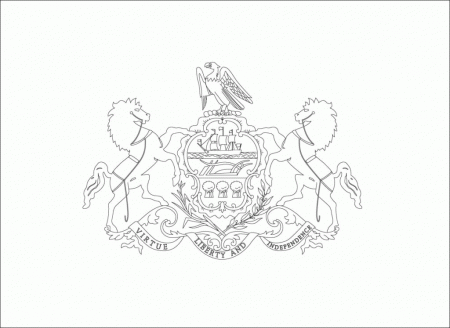 Pennsylvania Flag Coloring Page