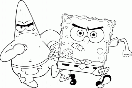 Spongebob And Patrick Patrick Star And Spongebob Angry Coloring ...