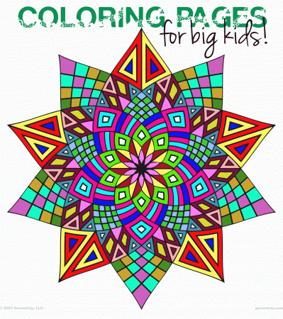 Geometry - Coloring Pages for Kids and for Adults