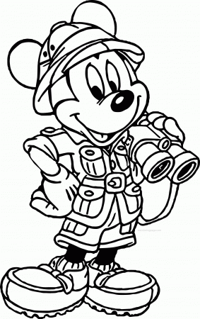 Mickey Mouse Animal Kingdom Coloring Page | Wecoloringpage