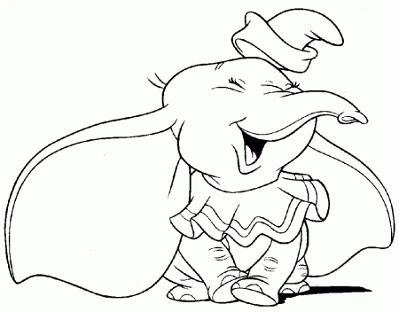 Dumbo Laughing Happy Coloring Pages For Kids #cMG : Printable ...