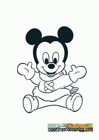 baby mickey mouse coloring | Coloring and coloring