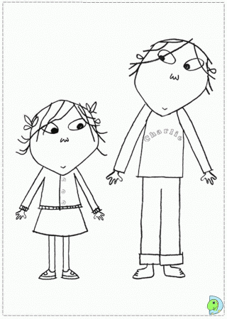 Charlie and Lola Coloring page- DinoKids.org