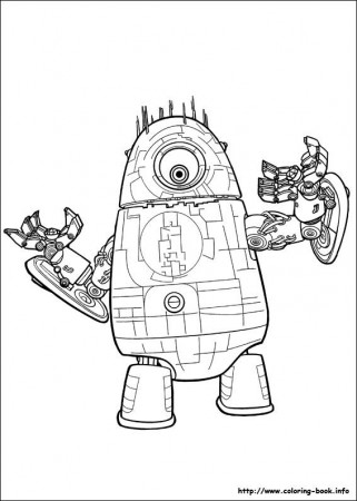 Monsters Vs Aliens - Coloring Pages for Kids and for Adults