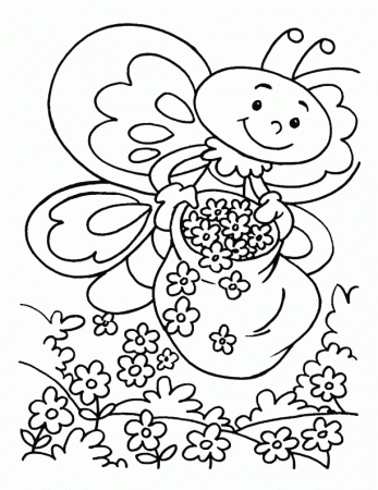 Coloring Pages Printable Spring Girl | Spring Coloring pages of ...
