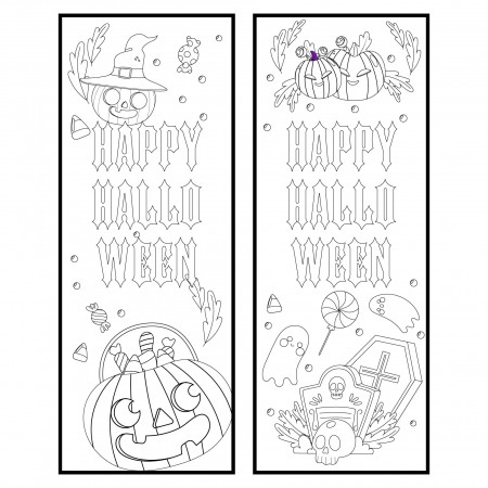 15 Best Printable Halloween Bookmark Coloring Pages - printablee.com
