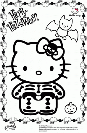 9 Pics of Hello Kitty Coloring Pages Cute For Halloween - Hello ...
