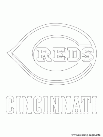 Cincinnati Reds Logo Mlb Baseball Sport Coloring page Printable