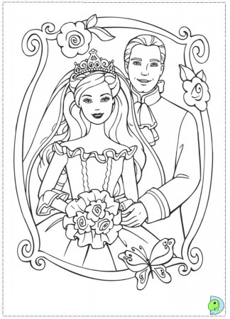 Barbie as the Princess and the Pauper coloring pages- DinoKids.org