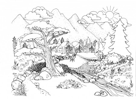 Coloring Pages For Adults Nature on Coloring Pages Design Ideas ...