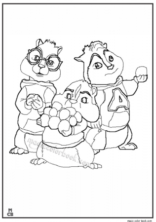 alvin and chipmunks coloring pages