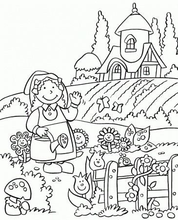 Coloring Pages Of Flower Garden | Flower Coloring pages of ...