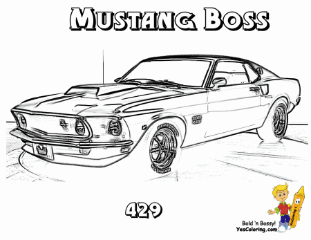 Brawny Muscle Car Coloring Pages | Muscle Cars ...