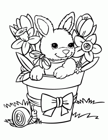 Baby Rabbit Coloring Pages : Coloring Pages For Kids Rabbit Baby ...