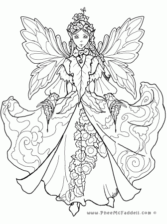 Angel Fairies Coloring Pages Printable - Сoloring Pages For All Ages