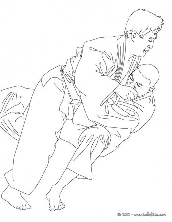 MARTIAL ARTS for kids coloring pages - JUDO combat sport