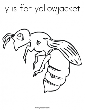 Y is for yellowjacket Coloring Page