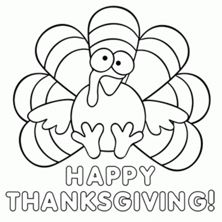 Turkey Happy Thanksgiving Coloring Pages Children | Thanksgiving ...