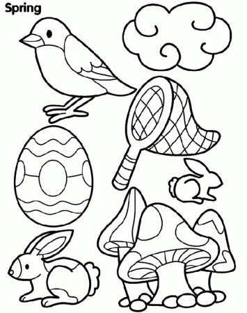 Spring Coloring Page For Kids | Spring Coloring pages of ...