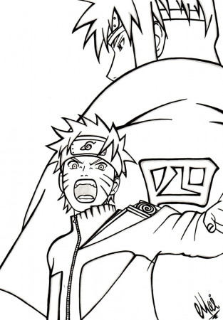 naruto coloring page with shadow | Only Coloring Pages