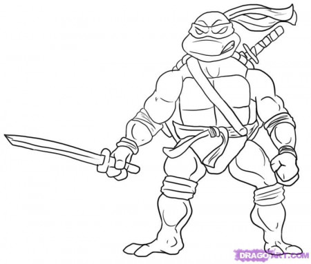 Ninja Turtle - Coloring Pages for Kids and for Adults