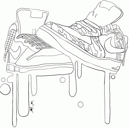 Nike Sneakers Coloring Pages - Nike Coloring Pages - Coloring Pages For  Kids And Adults
