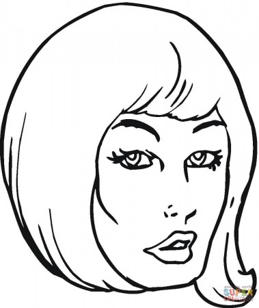 Girl With Beautiful Hair coloring page | Free Printable Coloring Pages