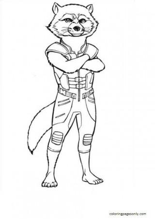 Rocket Raccoon Coloring Pages - Rocket Coloring Pages - Coloring Pages For  Kids And Adults