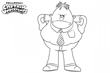 Easy Captain Underpants Movie Coloring Pages Mr - Ecolorings.info