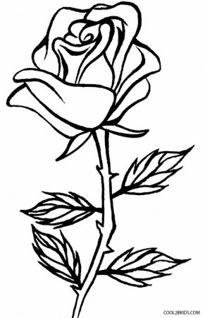 Printable Rose Coloring Pages For Kids