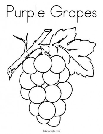Purple Grapes Coloring Page - Twisty Noodle