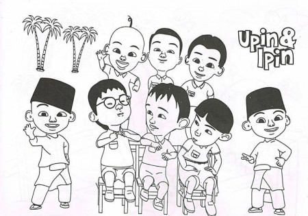 Upin Ipin Complete With Friends Coloring Pages | Coloring pages, Coloring  pages for boys, Coloring books