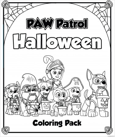 Paw Patrol Halloween 2 Coloring Page - Free Coloring Pages Online