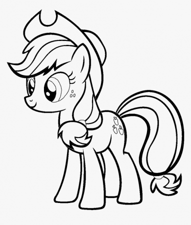 Coloring Pages Coloring Pages Applejack My Little Pony - Apple Jack My  Little Pony Coloring Page, HD Png Download - kindpng