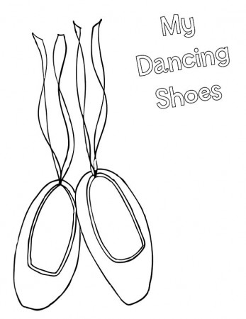 Ballerina Shoes My Dancing Shoes Coloring Pages : Bulk Color
