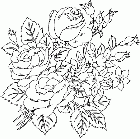 Flower Coloring Pages | Flower coloring pages, Coloring pages ...