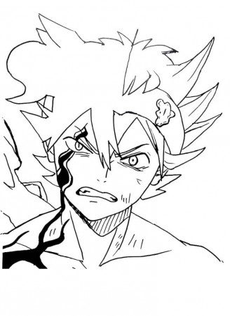 angry asta Coloring Page - Anime Coloring Pages