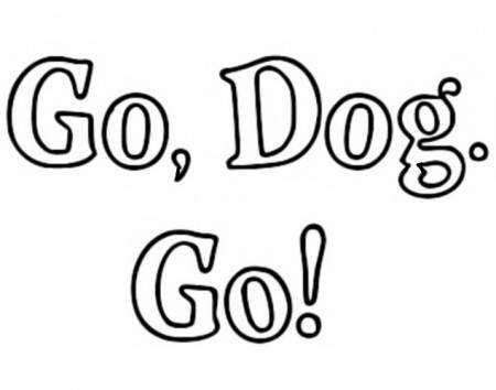 Coloring page Go Dog Go : Logo 7
