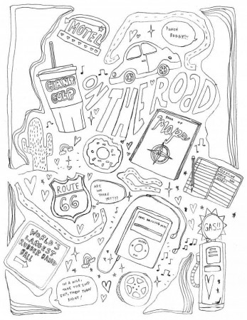 Indie Kid Aestheic Coloring Page - Free Printable Coloring Pages for Kids