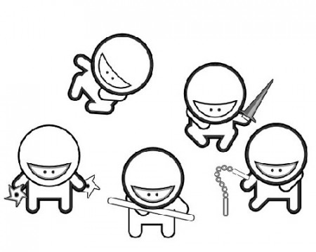 Cute Ninja Coloring Page - Free Printable Coloring Pages for Kids